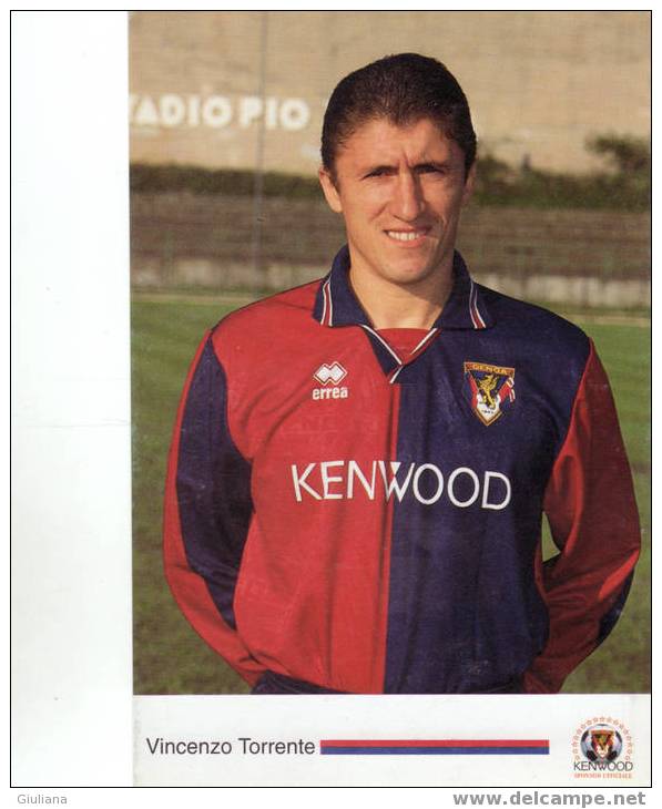 Italia - Cartolina Vincenzo Torrente, Difensore Genoa Anni 90 - Clubs Mythiques