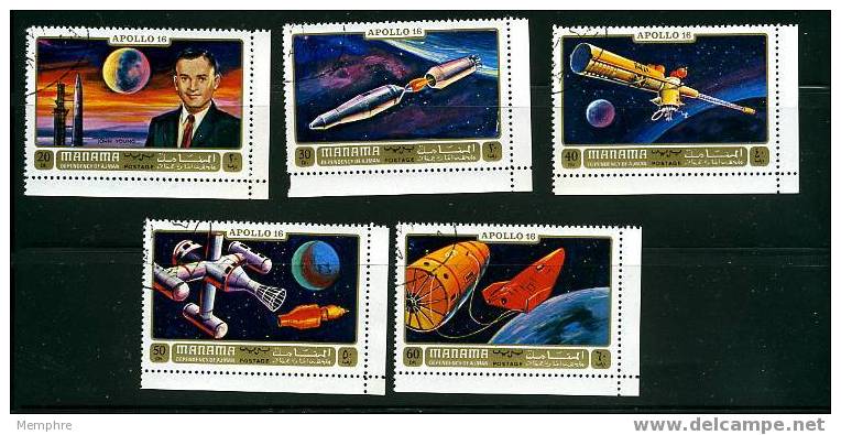 MANAMA Apollo 16 Set Of 5 Used - Asia