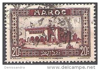 Maroc 1933 Michel 99 O Cote (2005) 0.40 Euro Hôtel Des PTT Casablanca Cachet Rond - Used Stamps