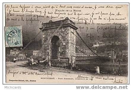 CPA 08 MONTHERME - Pont Suspendu, Construit En 1838 - Montherme