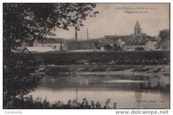 CPA De BONNIERES SUR SEINE - L'Eglise Vue De L'Ile. - Bonnieres Sur Seine