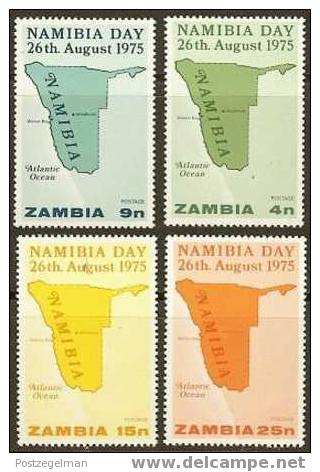 ZAMBIA 1975 MNH Stamp(s) Namibia Day 155-158 #6192 - Zambia (1965-...)
