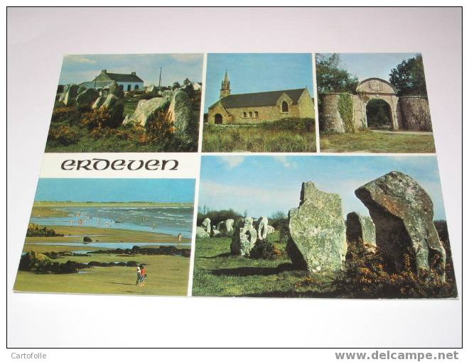 (117) -1- Carte Postale Sur Erdeven Multivues - Erdeven