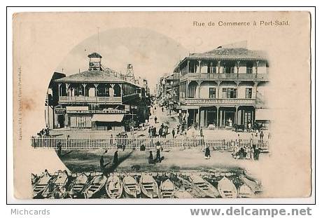 CPA EGYPTE - Rue Du Commerce A Port Said - Other & Unclassified