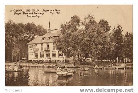 CPA BELGIQUE - Genval Les Eaux - Argentina Hotel, Canot - Rixensart