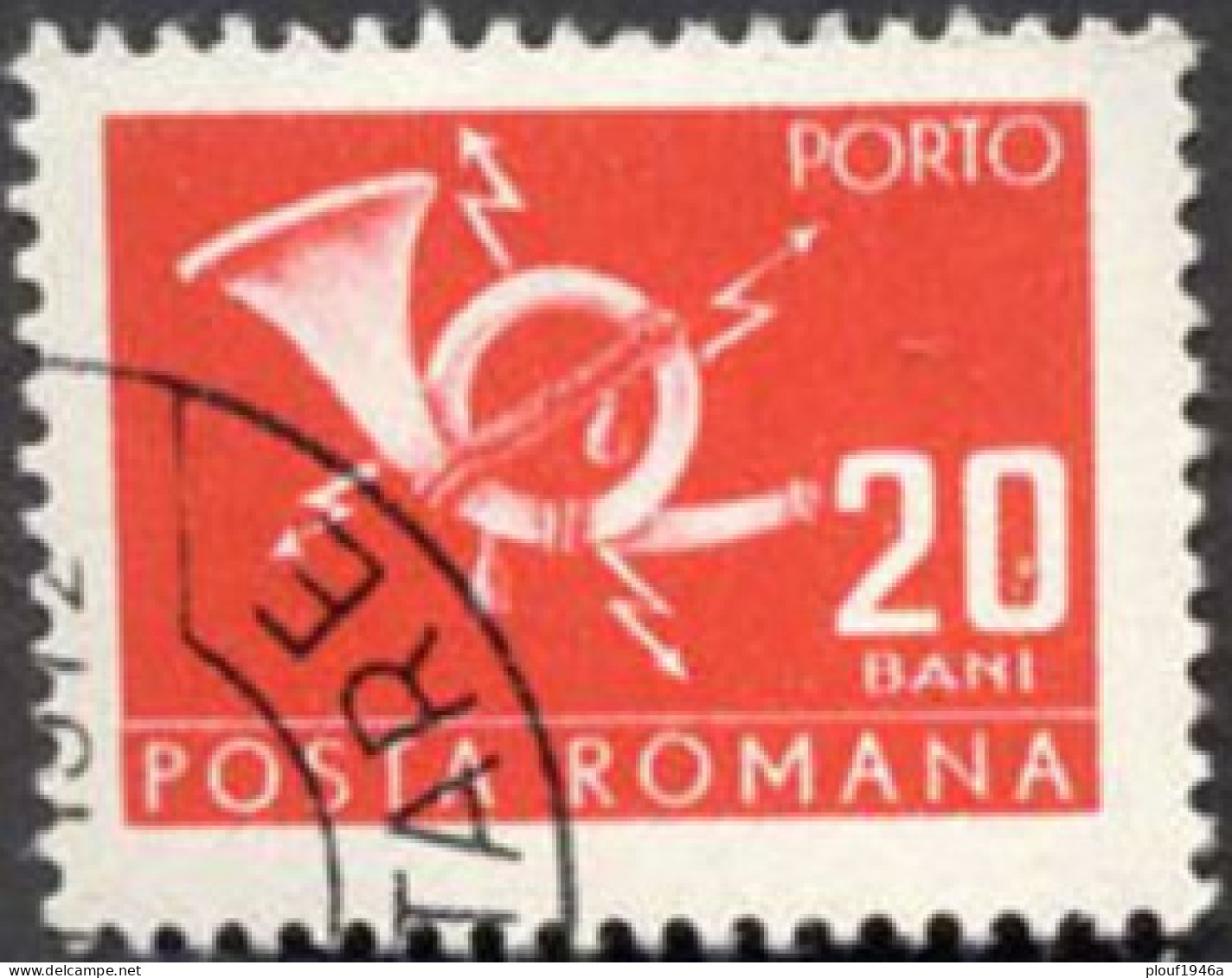 Pays : 410 (Roumanie : République Socialiste)  Yvert Et Tellier N° : Tx   130 A Droite (o) / Michel RO P 116 B - Port Dû (Taxe)