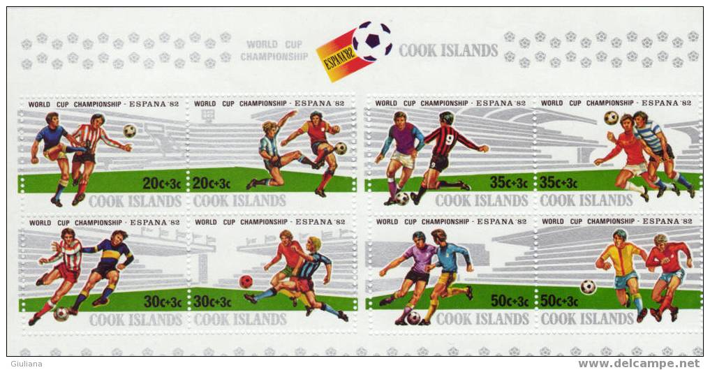 Cook Islands   - Foglietto  N. 116**(Yvert) Calcio: Mondiali Spagna 1982 - 1982 – Spain