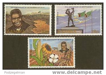 ZAMBIA 1984 MNH Stamp(s) Independence 322-324 #6221 - Zambia (1965-...)