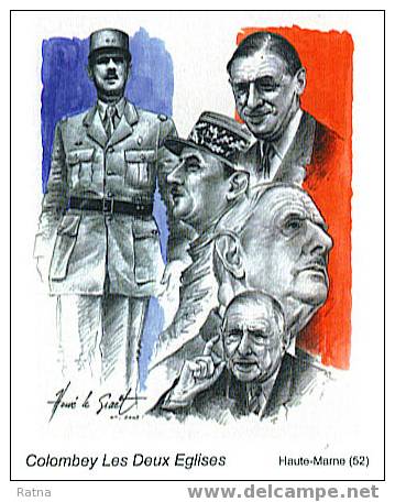 France : PAP Colombey Les 2 Eglises, De Gaulle, Militaire, Président, General - De Gaulle (Général)