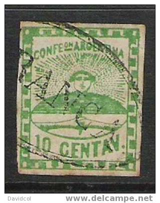 M965. ARGENTINA .- 1858  .- MICHEL # 2 .- USED  " FRANCA ". ( EUROS: 70 ) - Used Stamps