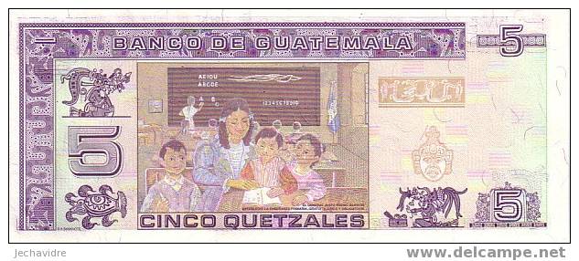 GUATEMALA   5 Quetzales  Daté Du 29-06-1998   Pick 100     ***** BILLET  NEUF ***** - Guatemala