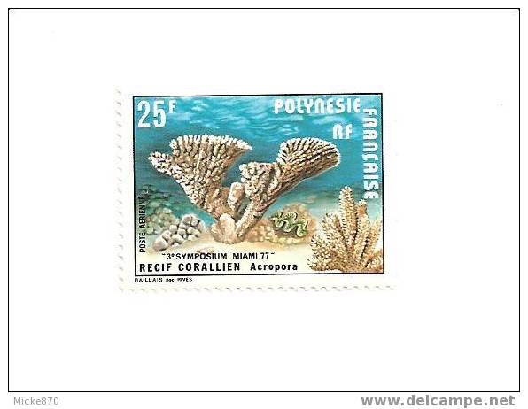 Polynésie N°121 Neuf** Récif Coralien - Coneshells