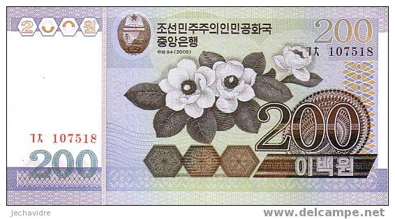COREE DU NORD   200 Won  Daté De 2005   ***** BILLET  NEUF ***** - Korea (Nord-)