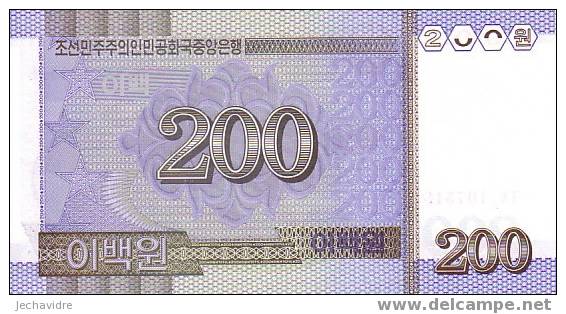 COREE DU NORD   200 Won  Daté De 2005   ***** BILLET  NEUF ***** - Corea Del Norte