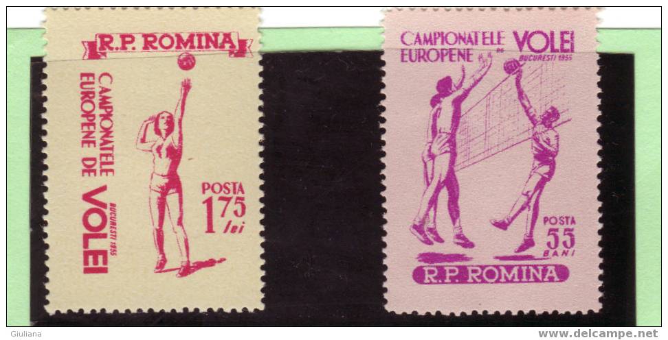 Romania  - Serie N. 1380/81**  (Yvert) Pallavolo: Campionato Europeo - Pallavolo