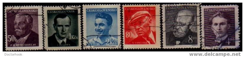 CZECHOSLOVAKIA   Scott   #  374-9  F-VF USED - Used Stamps