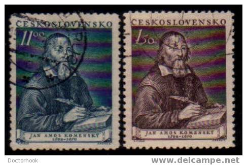 CZECHOSLOVAKIA   Scott   #  509-10  VF USED - Used Stamps