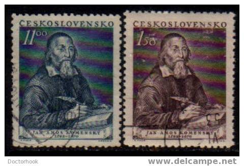 CZECHOSLOVAKIA   Scott   #  509-10  VF USED - Used Stamps
