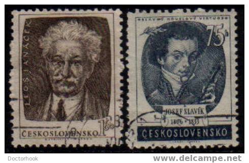 CZECHOSLOVAKIA   Scott   #  598-9  VF USED - Used Stamps