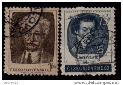 CZECHOSLOVAKIA   Scott   #  598-9  VF USED - Used Stamps