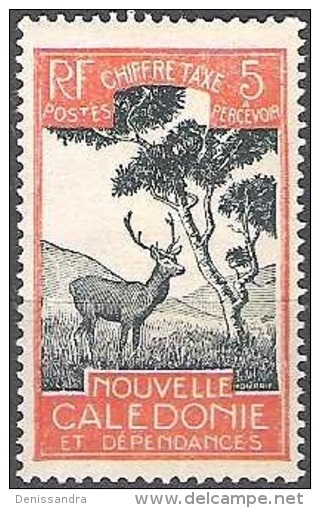 Nouvelle Caledonie 1928 Michel Taxe 21 Neuf * Cote (2005) 0.80 € Cerf Et Niaouli - Timbres-taxe