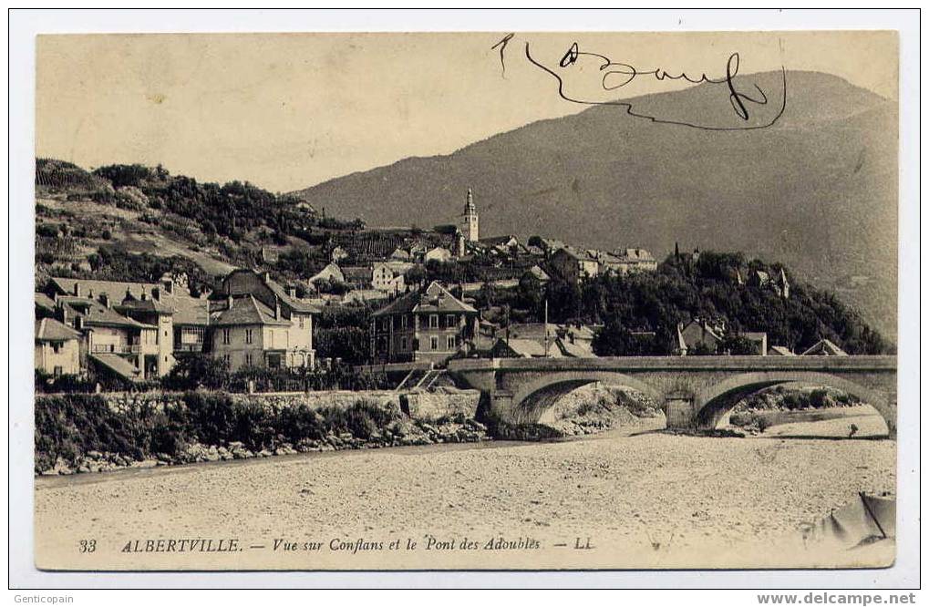 H108 - ALBERVILLE - Vue Sur Conflans Et Le Pont Des Adoubles (1915) - Albertville