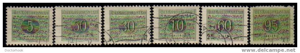 CZECHOSLOVAKIA   Scott   #  J 82-94  VF USED - Portomarken