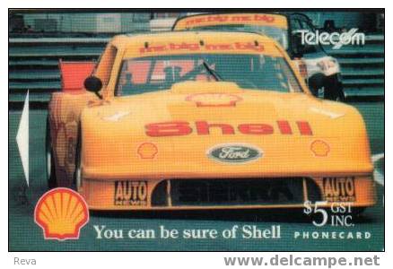 NEW ZEALAND $5  SHELL  MOTOR CAR  RACING  SPORT SPONSOR  PETROL COMPANY ADD CARD   MINT GPT  NZ-A-12   SOLD AT PREMIUM - Neuseeland