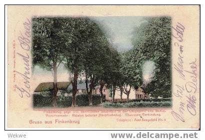 Bra009 / 1908 – Touristenwerbung Für Finkenkrug, Seegefeld, Gelaufen - Falkensee