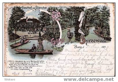 Bra032 / 1897 – Burg (Spreewald) – Ausflugwerbung, Gelaufen - Burg (Spreewald)