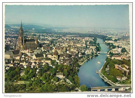 D 3074 - Ulm (Luftbild) Mit Donau Und Münster - CAk Von 1963 - Ulm