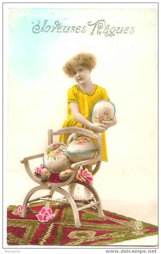 1885 - Joyeuses Paques - Fillette - Oeufs - Ostern