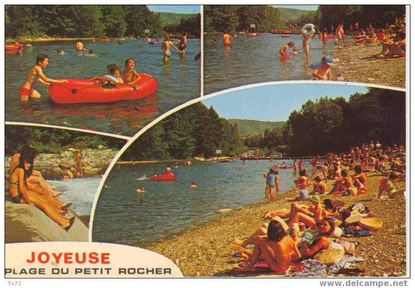 Cpa 821 - JOYEUSE - Plage Du Petit Rocher - (Ardèche) - Joyeuse