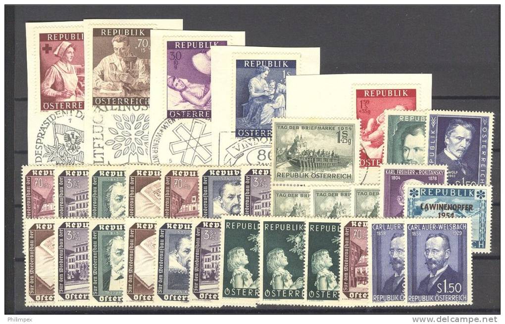 AUSTRIA, EXCELLENT GROUP NEVER HINGED MATERIAL **! - Collections