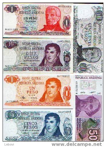 ARGENTINE - Lot De 6 Billets - Argentina