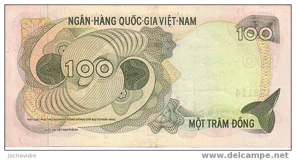 VIET-NAM   100 Dong  Non Daté (1970)   Pick 26a     ***** QUALITE  XF ***** - Viêt-Nam