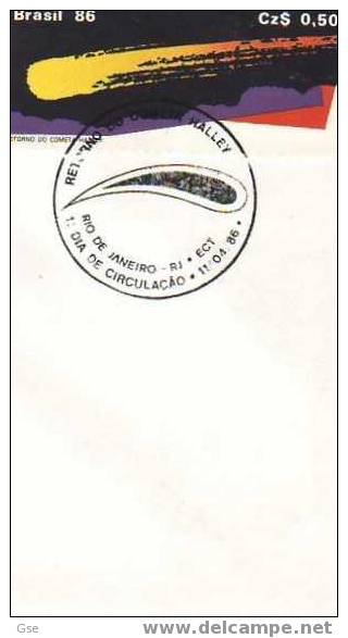 BRASILE 1986 - FDC - Yvert 1789 - Annullo Speciale Illustrato - Astronomia - Astronomùia