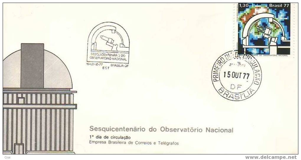 BRASILE 1977 - FDC - Yvert  1281 - Annullo Speciale Illustrato - Astronomia - Astronomùia