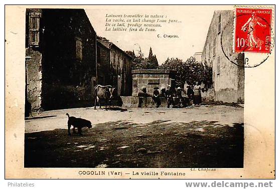 COGOLIN VIEILLE FONTAINE 1917 - Cogolin