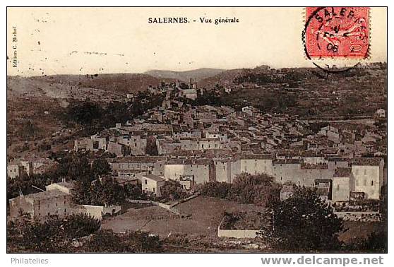 SALERNES VUE GENERALE 1906 - Salernes