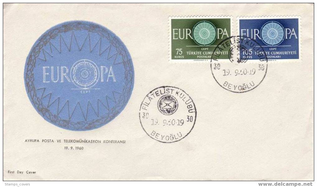 TURKEY FDC MICHEL 1774/75  EUROPA 1960 - FDC