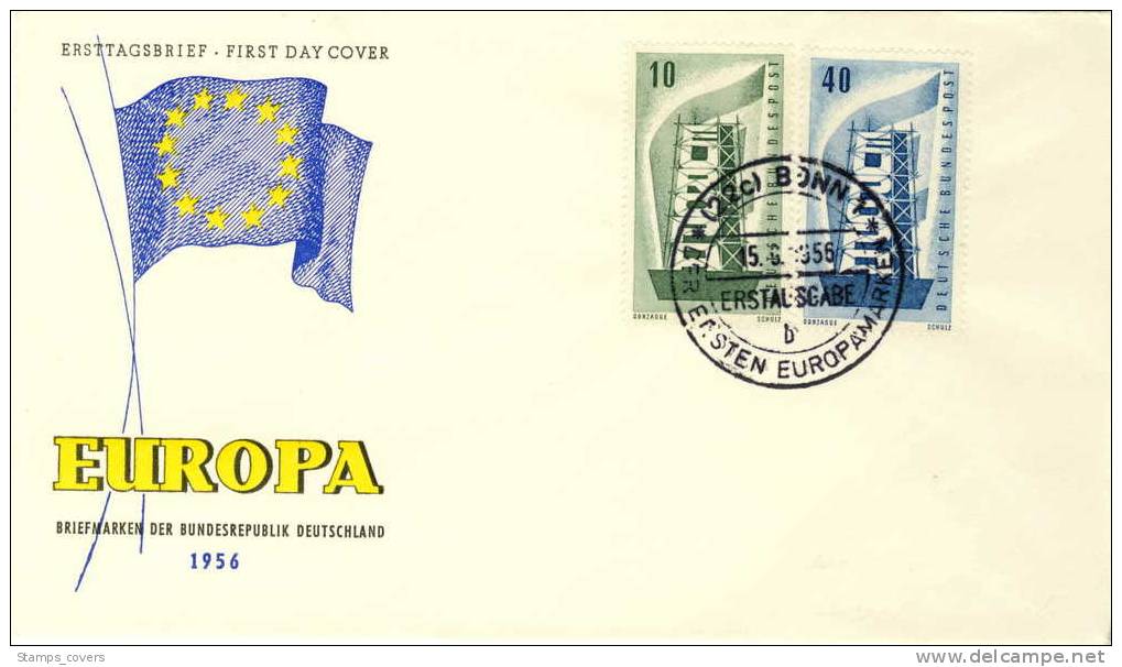 BUND FDC MICHEL 241/42 EUROPA 1956 - 1956