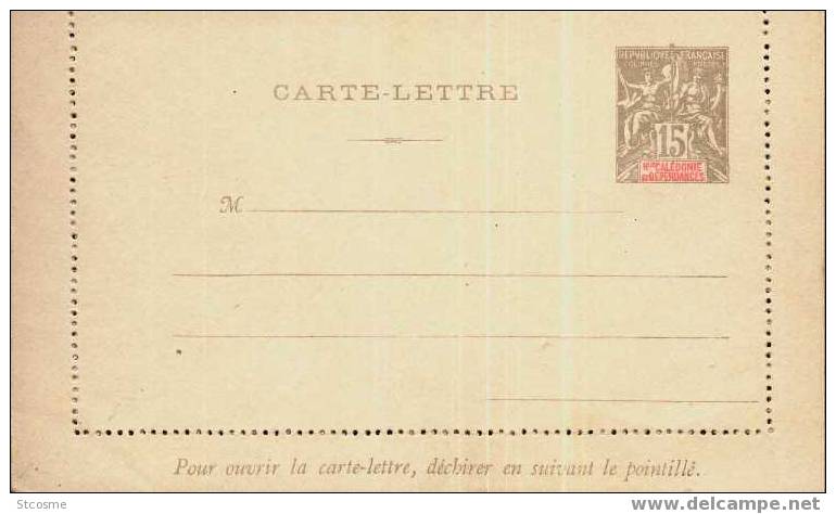 Entier / Stationery / PSC - PAP Nle CALEDONIE : Carte Lettre ACEP N° 9 - Interi Postali