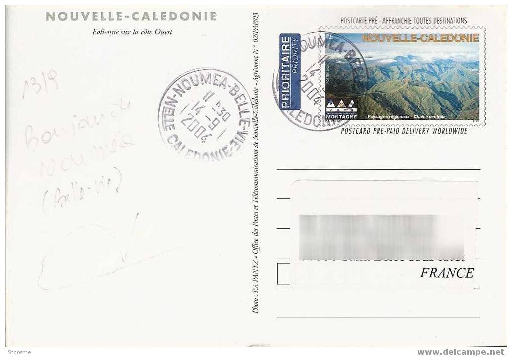 Entier / Stationery / PSC - PAP Nle Calédonie - Carte N°50 Obitérée Nouméa - Bellevie - Prêt-à-poster