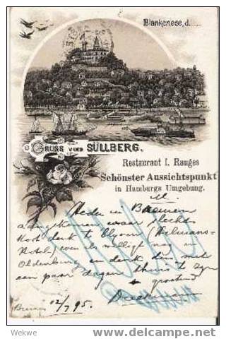 HH003 / 1895 – Blankenese Mit Totalansicht Und Werbung Vom Süllber, Restaurant - Blankenese