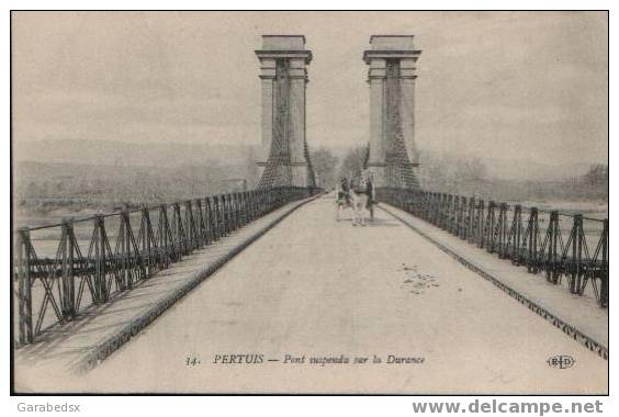 CPA De PERTUIS - Pont Suspendu Sur La Durance. - Pertuis
