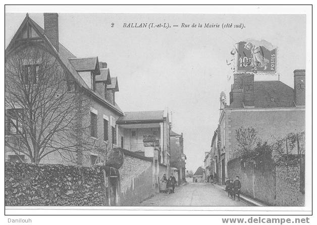 37 /*/ INDRE ET LOIRE / BALLAN / Rue De La Mairie (coté Sud) / ANIMEE / - Ballan-Miré