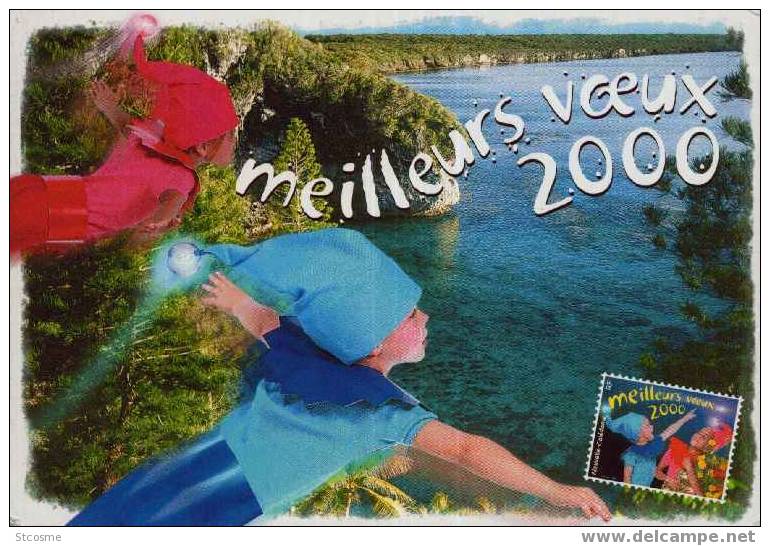 Entier / Stationery / PSC - PAP Nle Calédonie - Carte Meilleurs Voeux 2000, Oblitérée à Poindimié - Prêt-à-poster