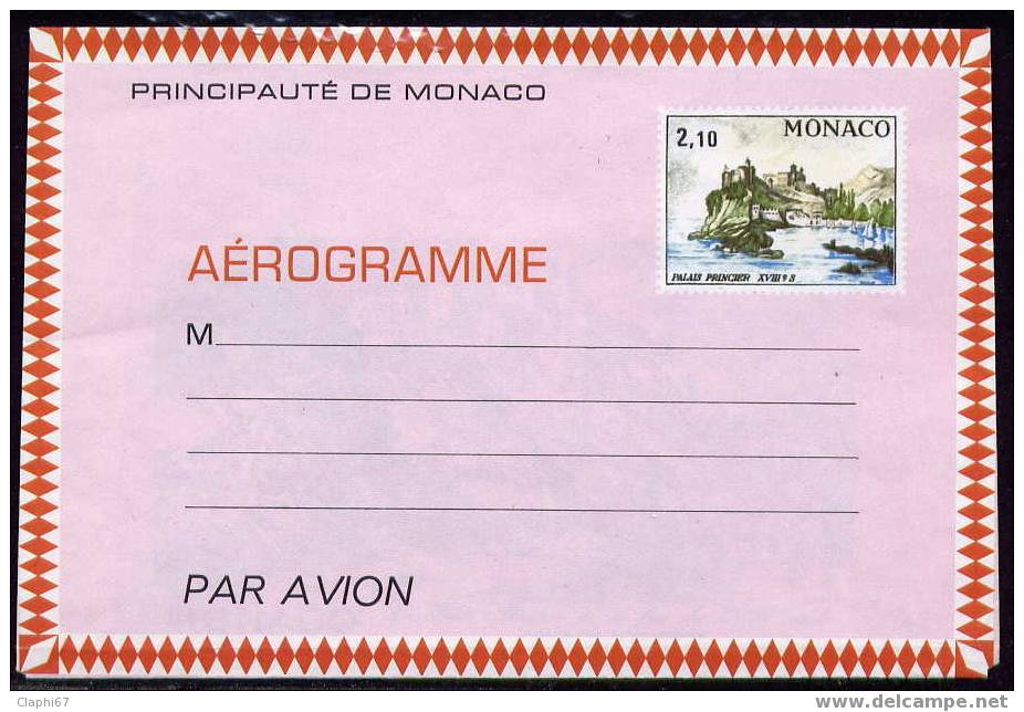 Monaco Aérogramme Neuf Palais Princier 2,10 - Entiers Postaux