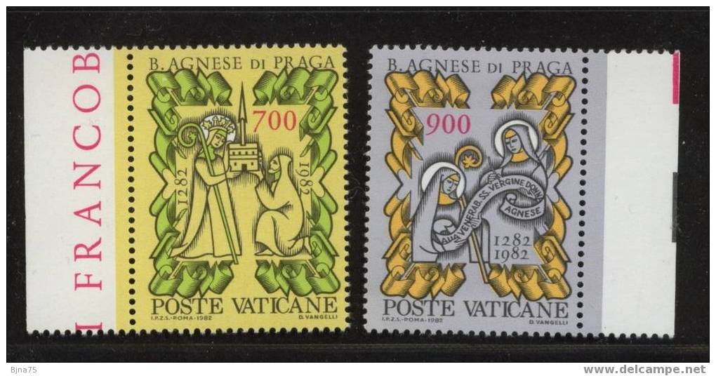 VATICAN 1982 -  N° YT 726**  727**     -    Bord De Feuille - Unused Stamps